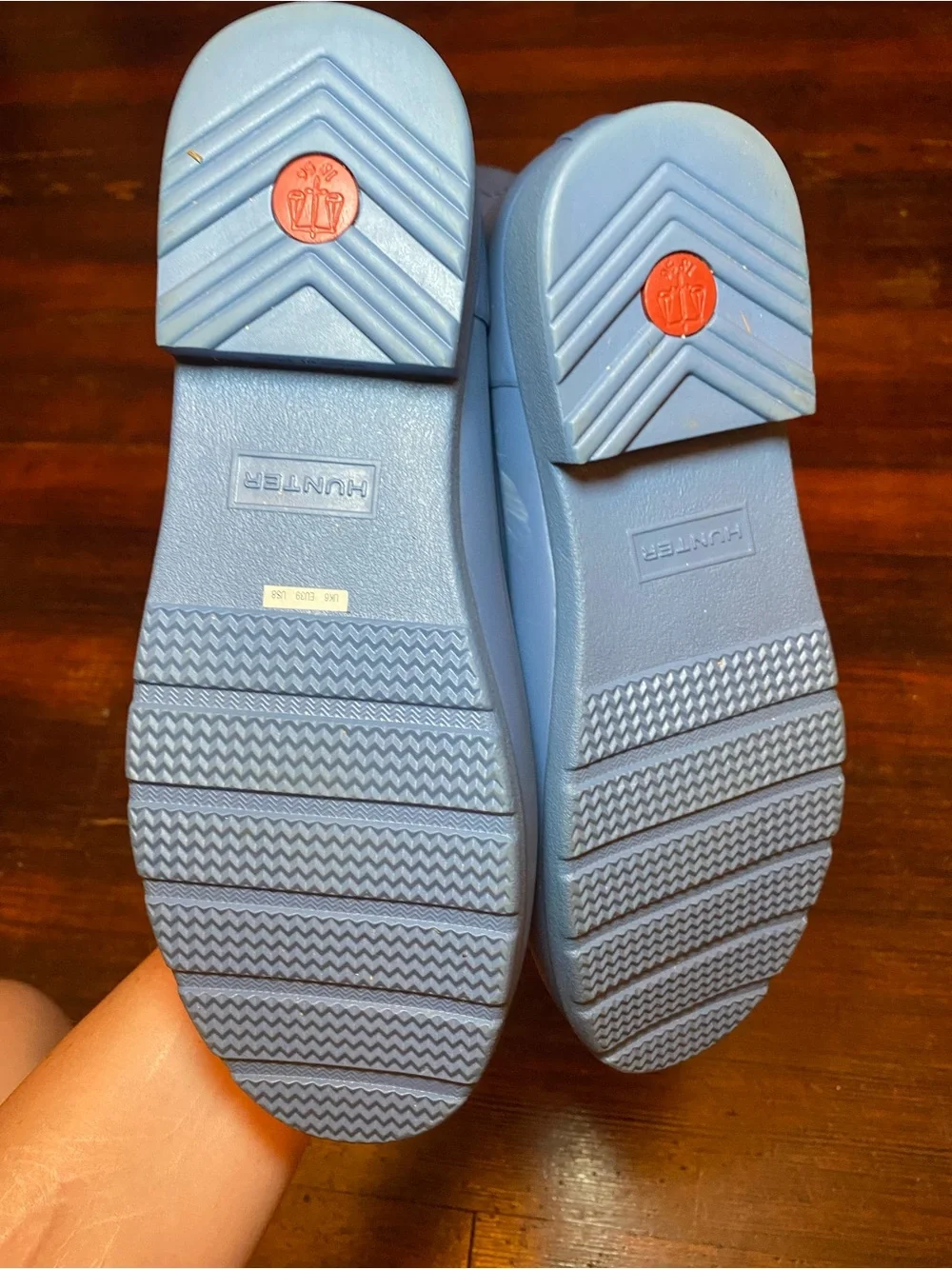 EUC Hunter Women's Original Refined Tall Rain Boots Rock Pool Blue